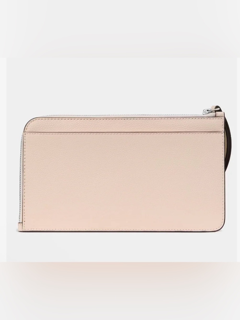 kate spade Floral Appliqué Leather Wristlet in Blush with Green Accents - Picture 4 of 6